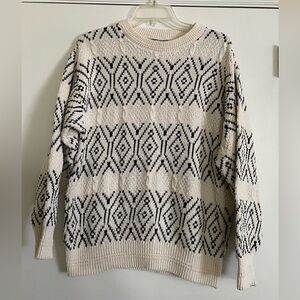 Vintage Men’s Cable Knit Long Sleeve Crewneck Sweater Med/Large